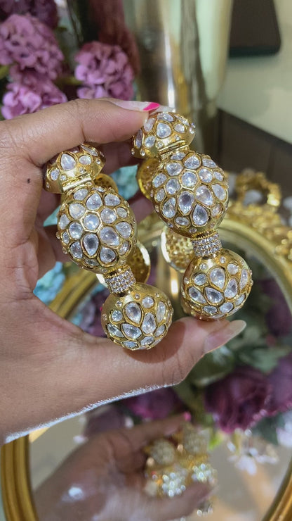 Gajra Moissanite Polki kada