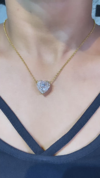 7ct Large Heart pendant chain ♠️