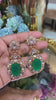 Doublet emerald Moissanite Polki earrings