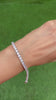 Dainty Asscher Cut tennis bracelet