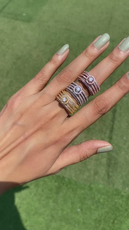 Adjustable Ring - Solitaire liner Ring 🩶