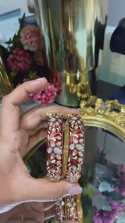 meenakari Polki Kada Openable (pair)