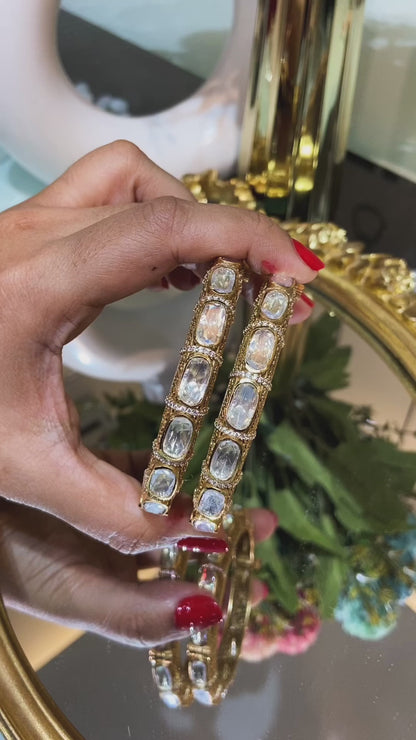 Gayatri Moissanite Indian Kada (PAIR) OPENABLE 🪄