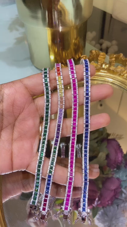Rainbow Tennis Bracelet 🔝🎀