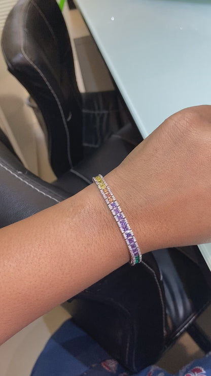 Rainbow Tennis Bracelet 🔝🎀