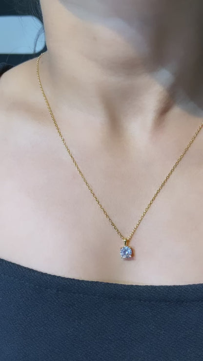 1 CT classic solitaire pendant & chain 🫶🏻
