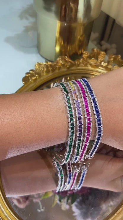 Rainbow Tennis Bracelet 🔝🎀