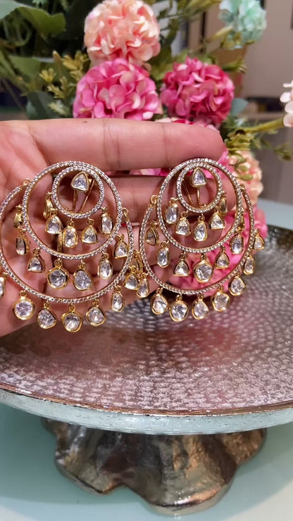 DANGLING CHAND EARRING - mini & large