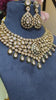 Drop Festive meena kundan polki necklace set