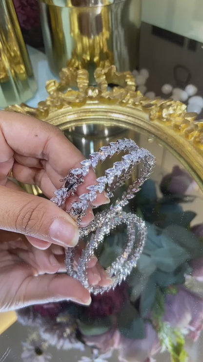 MARQUISE DIAMOND BANGLES (OPENABLE) PAIR