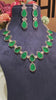 DROP DROP EMERALD DOUBLET DIAMOND SET
