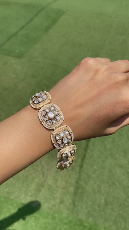 Diva moissanite Polki Tennis Bracelet (Single Piece)