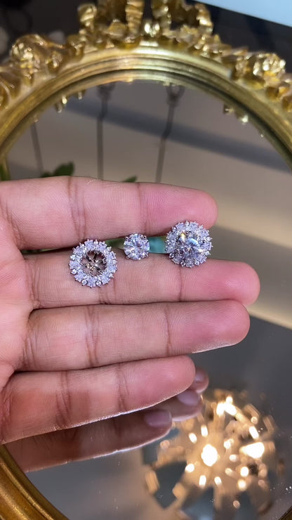 2 way wear earring with removable jacket