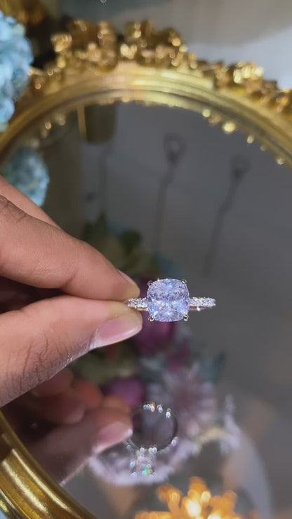 Royal cushion Solitaire ring 🔥