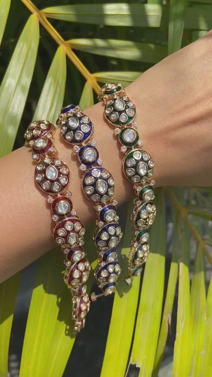 The Floral Heritage meenakari bracelet
