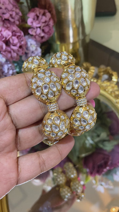 Gajra Moissanite Polki kada