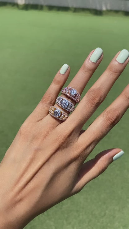 Solitaire Leaf Ring ❄️