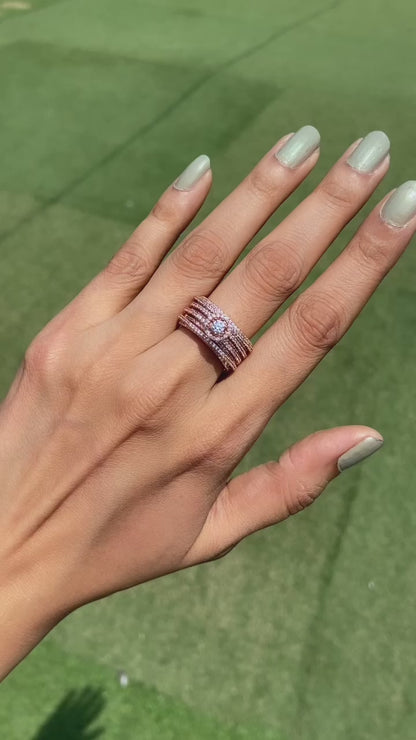 Adjustable Ring - Solitaire liner Ring 🩶