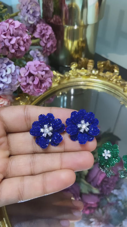 Flower Earrings (invisible setting)