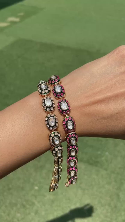 The Classic Meenakari Tennis Bracelet