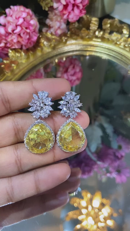 Pastel pop diamanté cocktail earrings