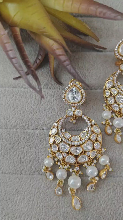 Aakarshan Moissanite Polki Chaandbali 🫰🏻