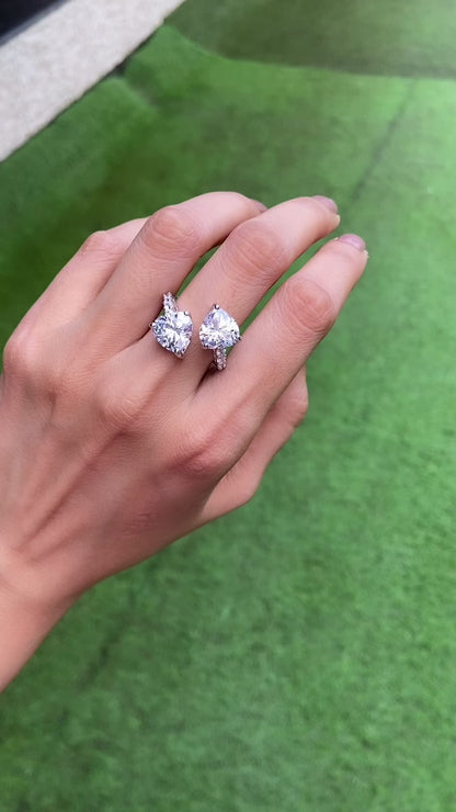 TWIN HEART RING