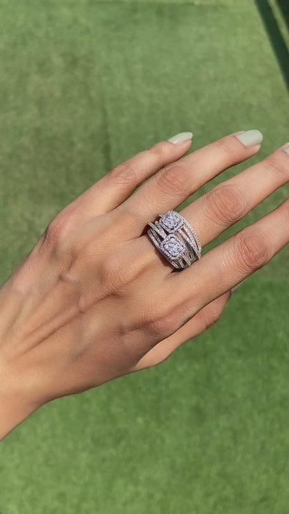 Best seller cluster setting liner ring (Get a Free Gift) 🩵🩵