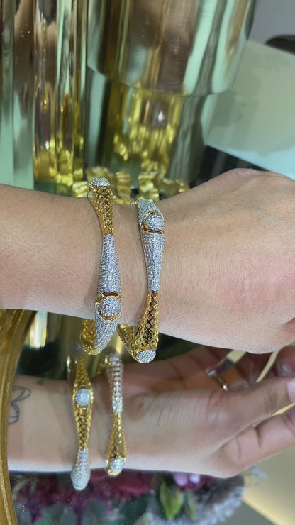 Square Diamond Bangles (Without Lock) 🪄