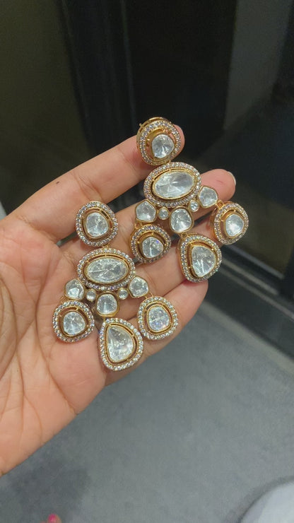 Festive Designer Moissanite polki Earrings 🫰🏻