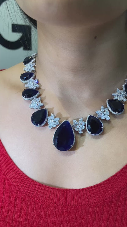 Colour drop classy necklace set
