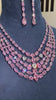 Royal Pink Stone necklace set