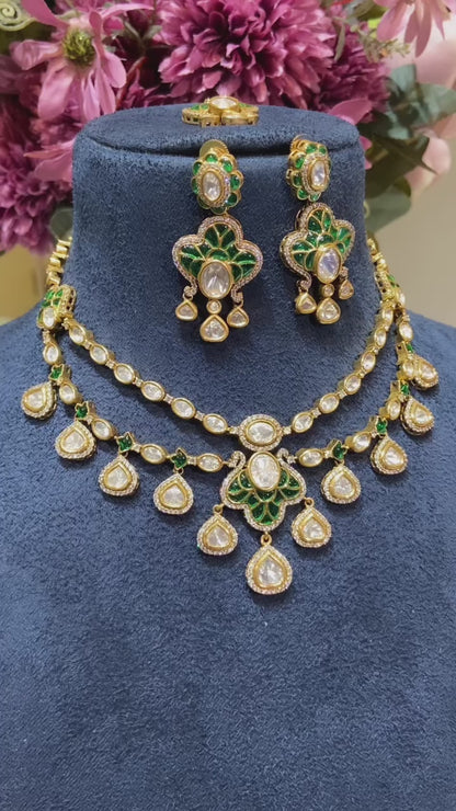 Festive Vintage Polki 2 liner set