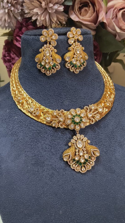 Gold work Polki set