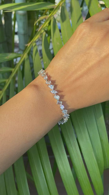 Multishape daily wear tennis bracelet