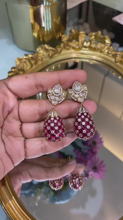 Festive EMBEDDED drop EARRING