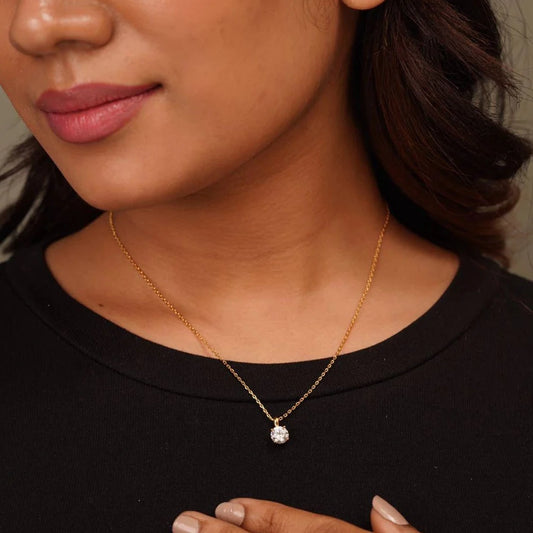 1 CT classic solitaire pendant & chain 🫶🏻