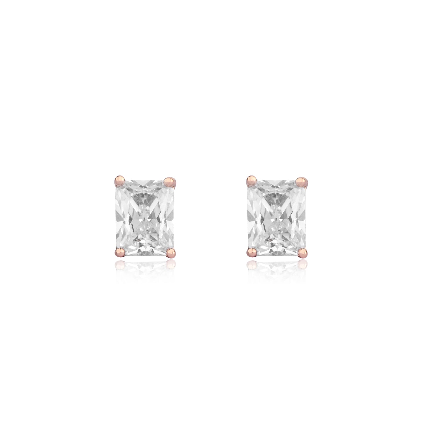 EMERALD CUT MEDIUM SOLITAIRE EARRINGS