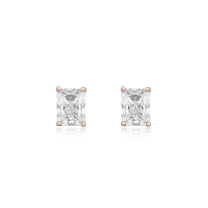EMERALD CUT MEDIUM SOLITAIRE EARRINGS