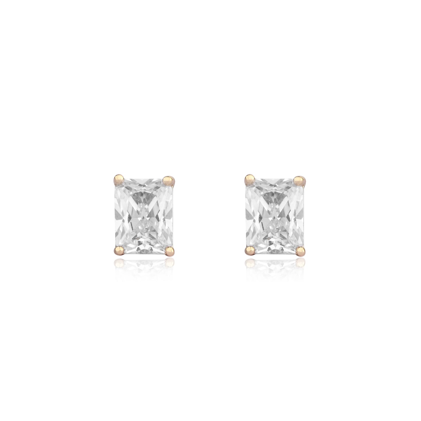 EMERALD CUT MEDIUM SOLITAIRE EARRINGS