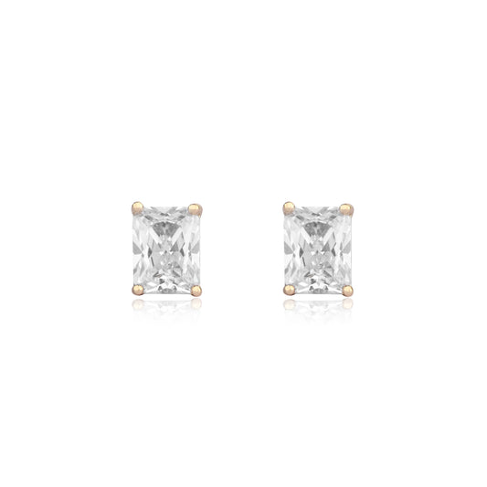 EMERALD CUT MEDIUM SOLITAIRE EARRINGS