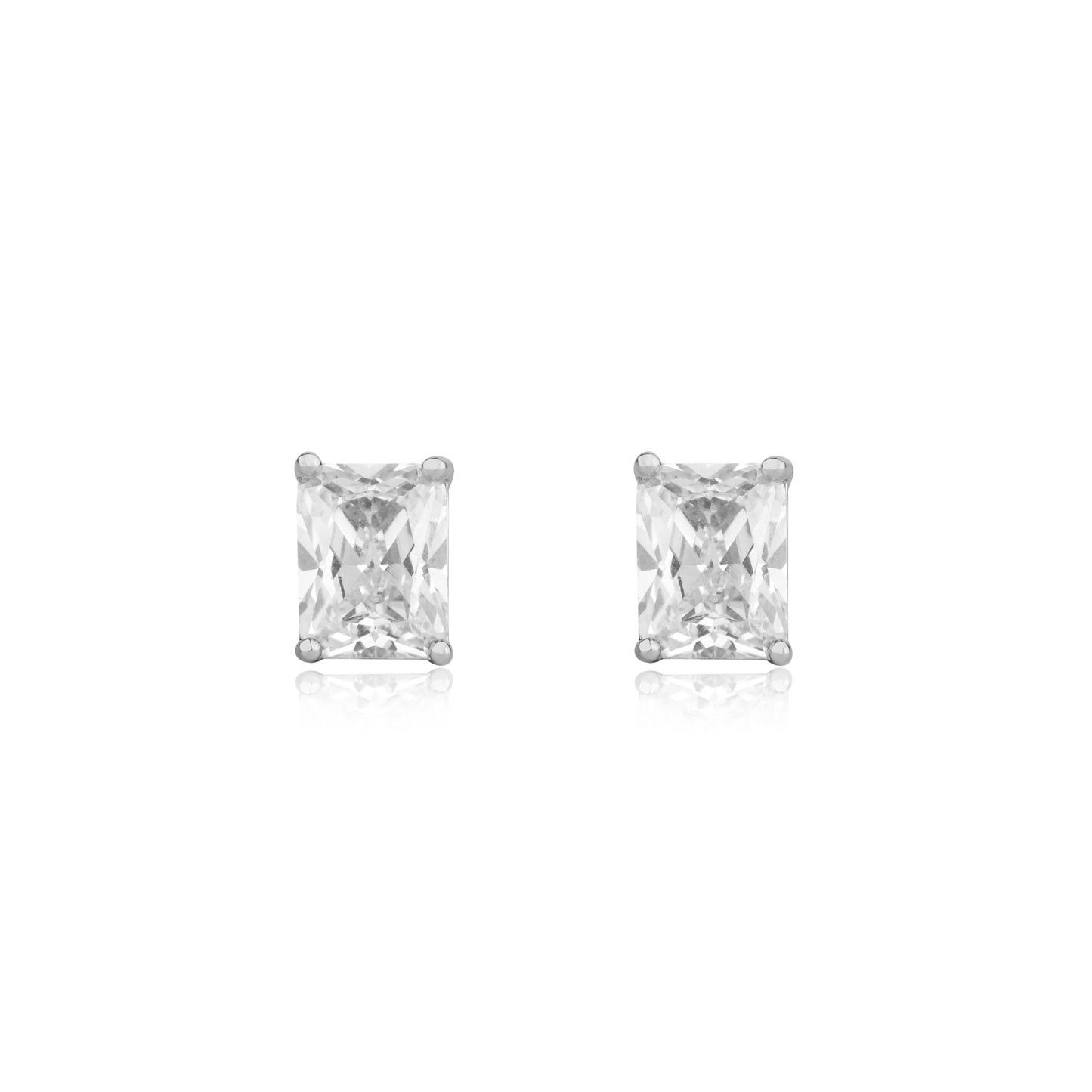 EMERALD CUT MEDIUM SOLITAIRE EARRINGS