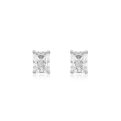 EMERALD CUT MEDIUM SOLITAIRE EARRINGS
