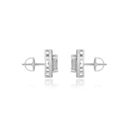 OVAL HALO EARRINGS