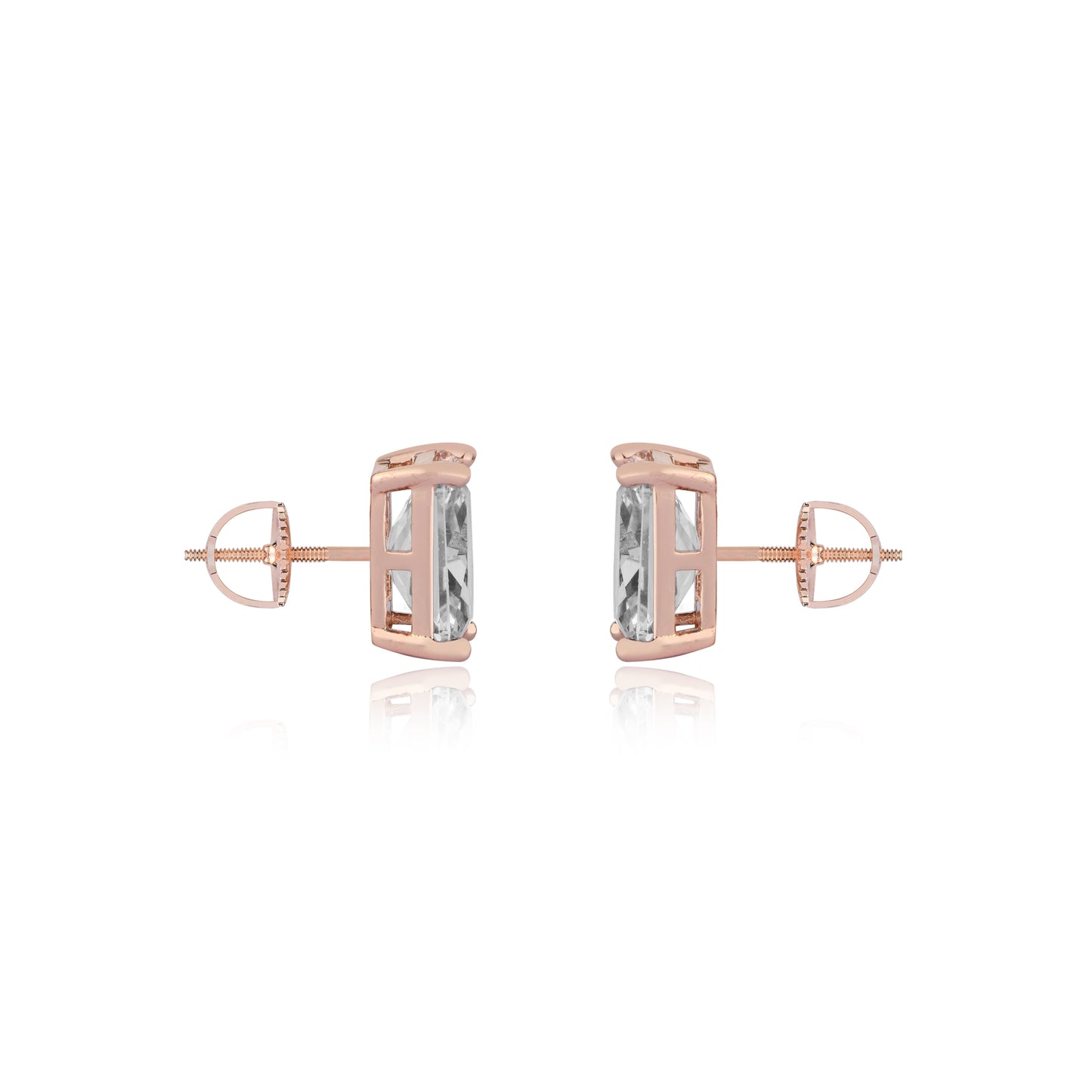 EMERALD CUT MEDIUM SOLITAIRE EARRINGS