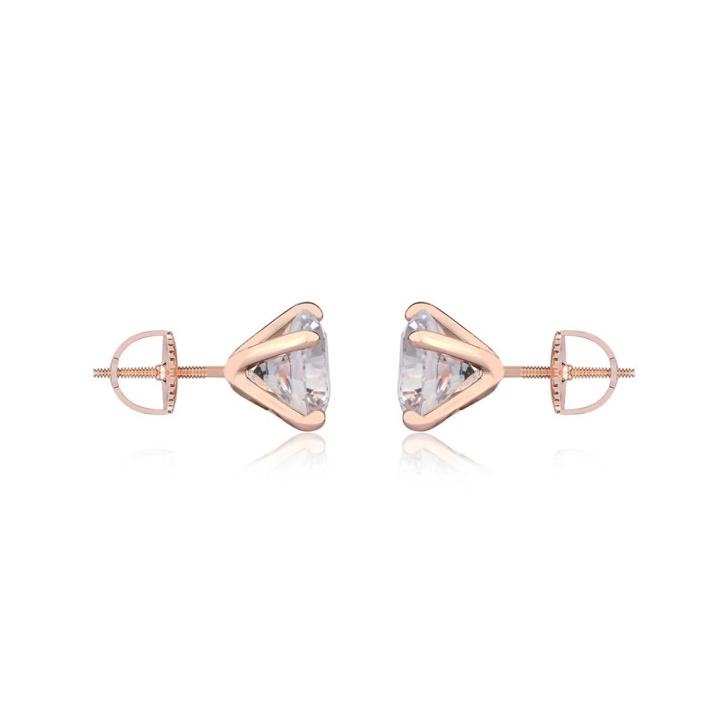 2 CT SOLITAIRE EARRINGS (SCREWBACK) (Get a FREE GIFT)