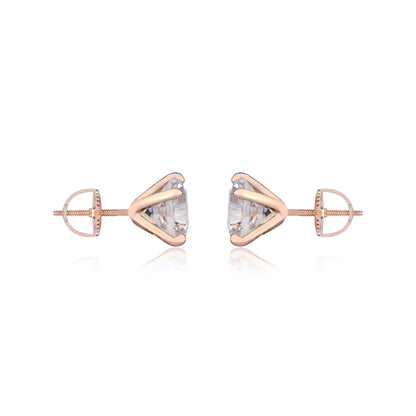 2 CT SOLITAIRE EARRINGS (SCREWBACK) (Get a FREE GIFT)