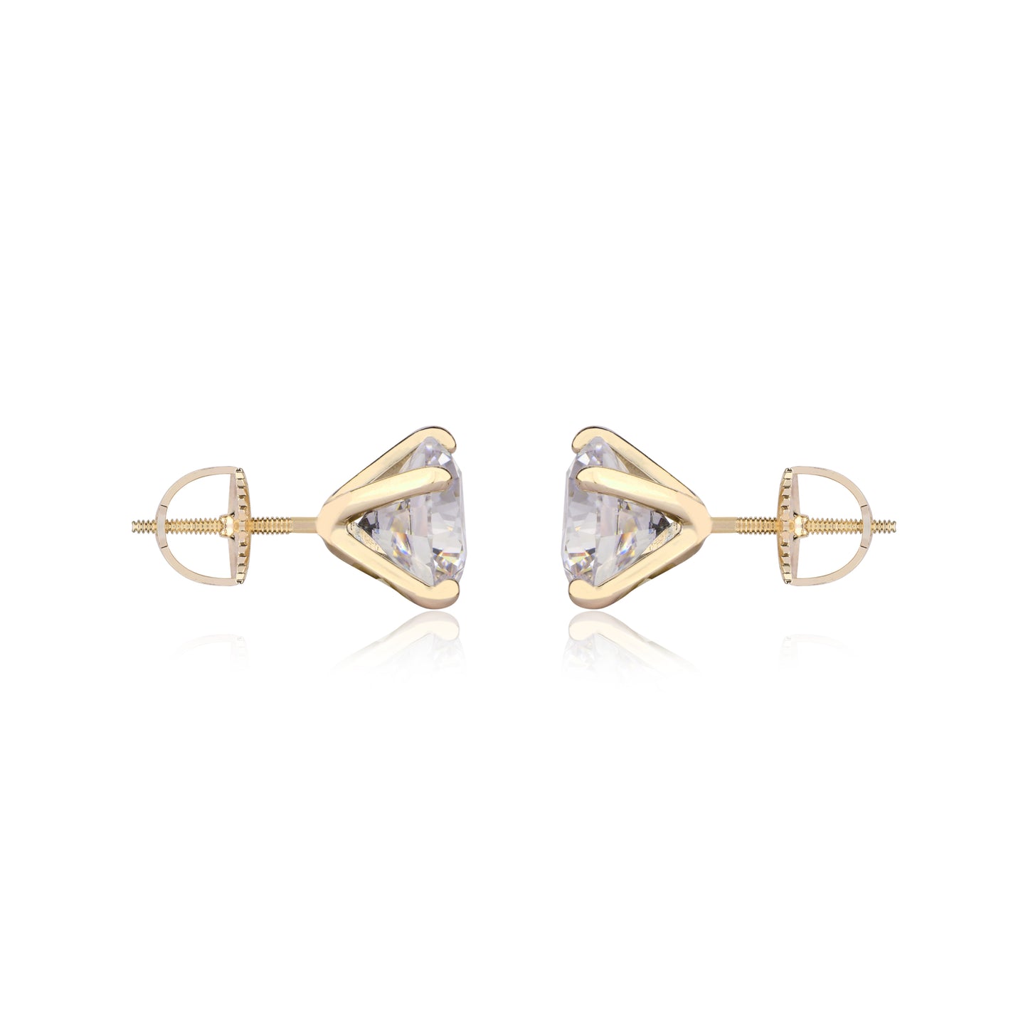 2 CT SOLITAIRE EARRINGS (SCREWBACK) (Get a FREE GIFT)