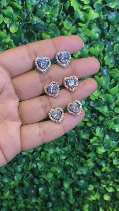 Heart halo earrings ❤️