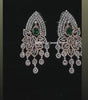 EMERALD GREEN ROSEGOLD TWO TONE COCKTAIL EARRING